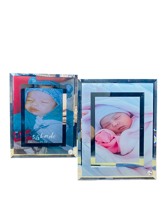 Quadro Decorativo Vidro Com Detalhe de Espelho