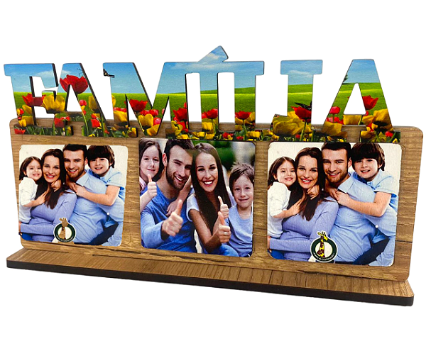 Porta Retrato Dupla Face Familia MDF