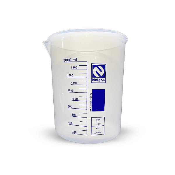 Becker (Bequer) Plástico 2000Ml Pp Autoclavavel Grad.100/100Ml (Nalgon)