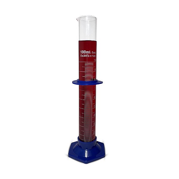 Proveta Graduada de Vidro 100Ml Base Hexagonal De Polietileno