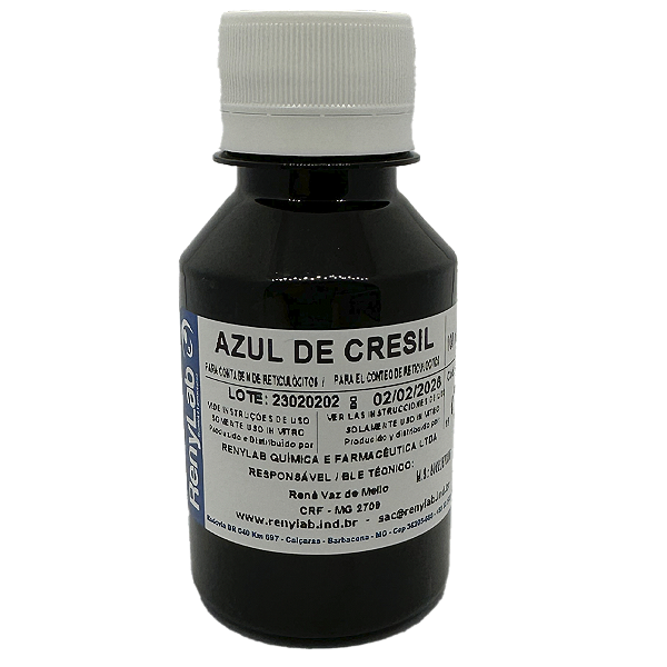 Azul Cresil Brilhante 1% Reticulocitos 100ml (Renylab)