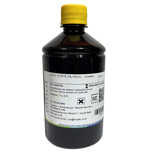 Lugol Forte Concentrado 5%I/10%KI 500ml (Renylab)
