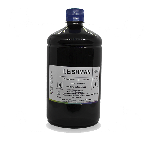 Leishmann 0,2% Corante (Eosina Azul de Metileno Seg.leishman) Hematologia 1000ml (Renylab)