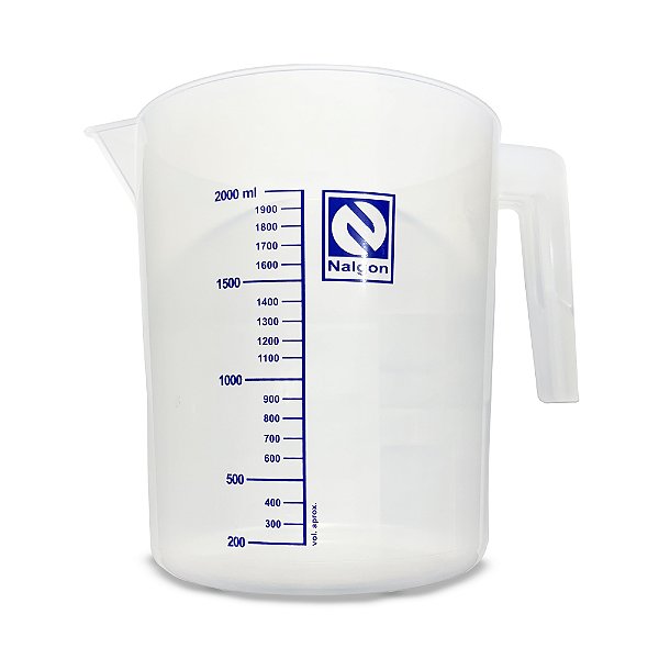 Jarra 2000ml de Plástico (PP) Graduada Subd. 100/100ml (Nalgon)