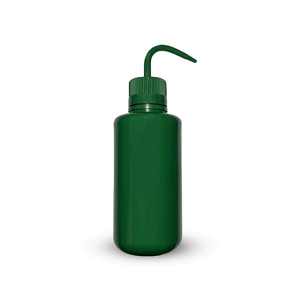 Pisseta Plástica 500 Ml Cor Verde Bico Curvo