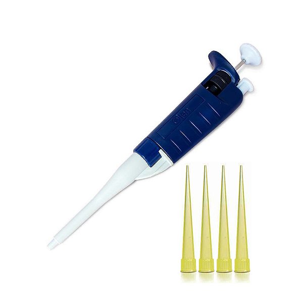 Micropipeta Vol. Variável 20 À 200 Ul + 1000 Ponteiras Kit