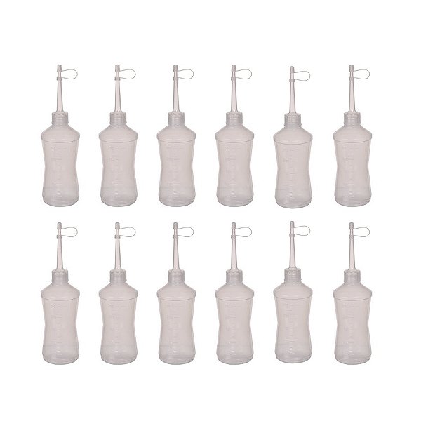 Almotolia Bico Reto Aplicador 125ml Kit C/ 12 Peças