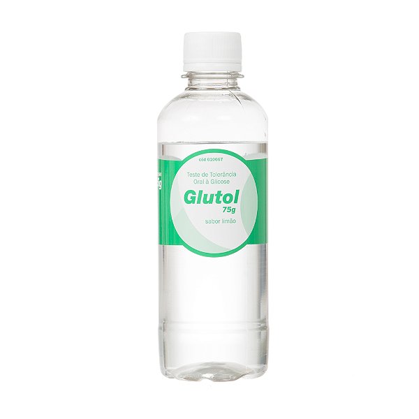 Glutol 300ml 75g Sabor Limão Teste de Intolerância a Glicose Laborclin Kit 5 Un