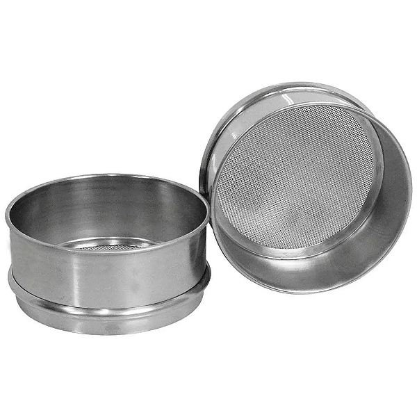 Peneira Granulométrica (Tamis) em Aço Inox Tyler/Mesh 9, Astm 10, Abertura 2,00mm Tamanho 5X2" (127X50,8mm)