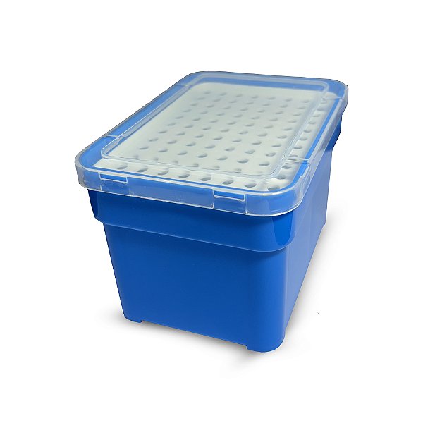 Rack Vazio Para 96 Ponteiras De 10ul (0,01ml) Em Polipropileno Azul (Kasvi)