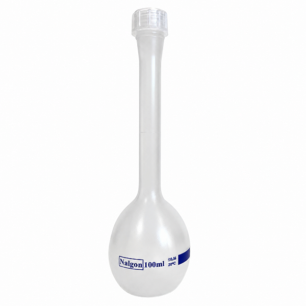 Balão Volumétrico Plástico 100ml em PP Autoclavável
