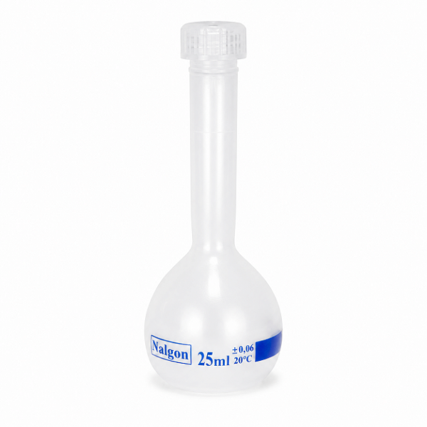 Balão Volumétrico Plástico 25ml em PP Autoclavável