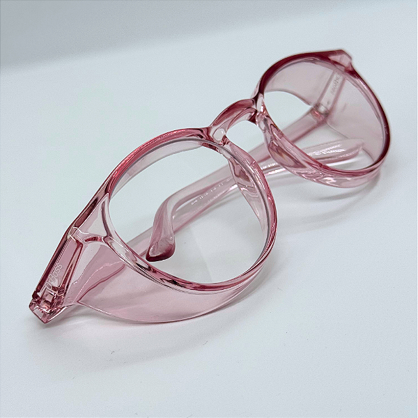 ÓCULOS ARMAÇÃO OVAL ROSA TRANSLÚCIDO