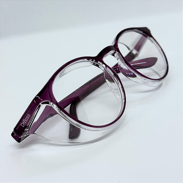 ÓCULOS ARMAÇÃO OVAL ROXO OPACO