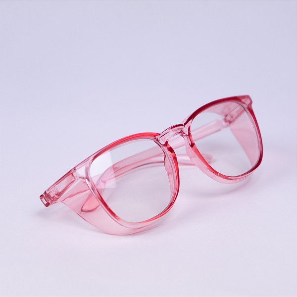 ÓCULOS  ARMAÇÃO QUADRADA ROSA