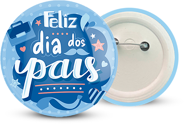 Botton Dia dos Pais Personalizado 3,5CM  - 100 unidades