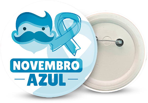 Botton Novembro Azul Personalizado 3,5CM  - 100 unidades