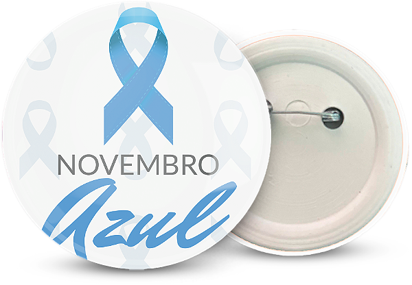 Botton Novembro Azul Personalizado  2,5CM  - 100 unidades