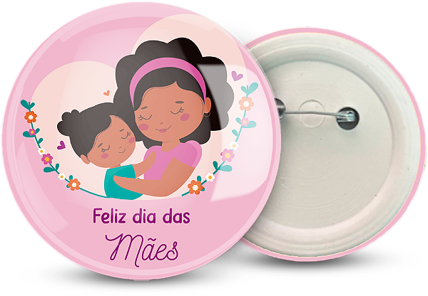 Botton Dia das Mães Personalizado 3,5CM  - 100 unidades