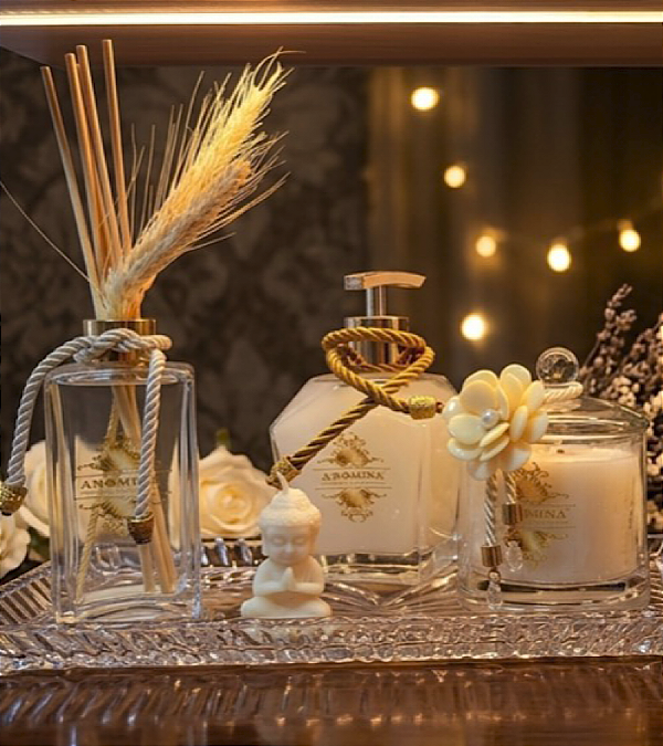 Kit Aromina Premium | Vela, Sabonete e Aromatizador