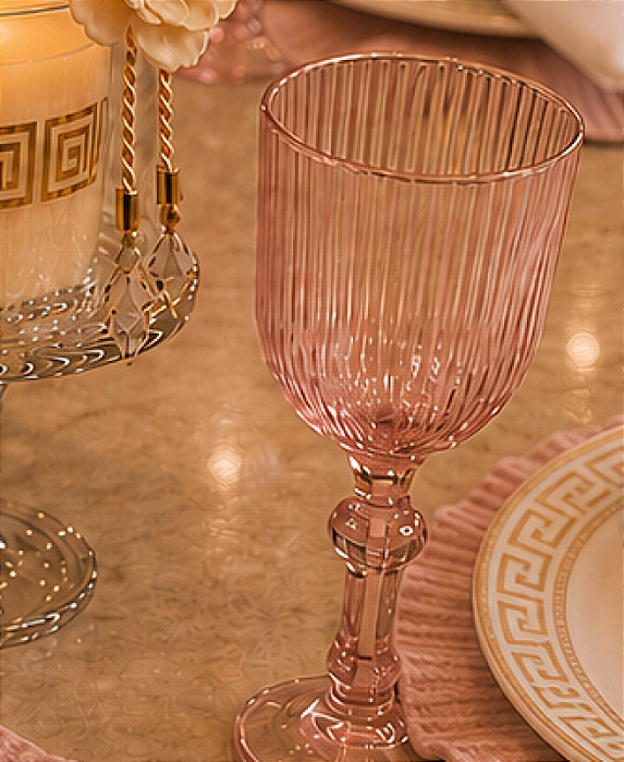 Conjunto seis taças rose