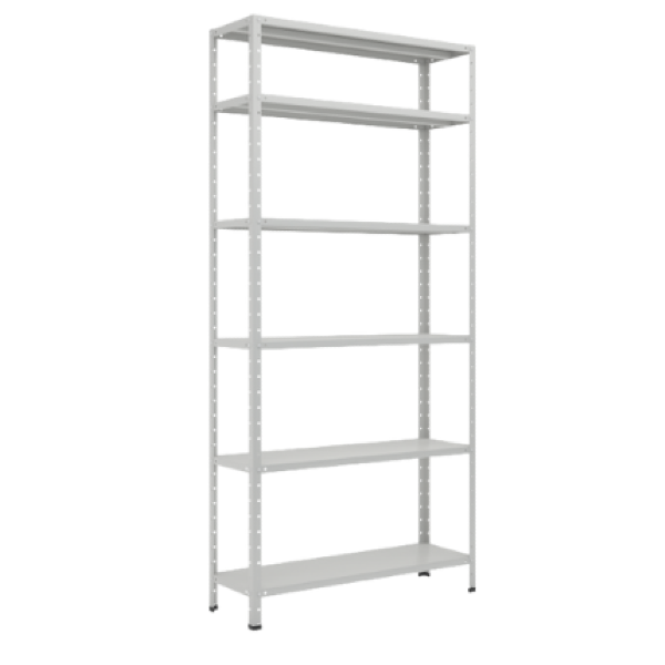 Estante desmontavel  cinza 6 prateleiras com reforço 198X92,5X42cm