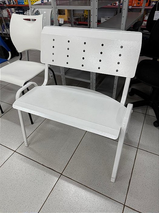 Banco de Jardim metal ferro - Branco