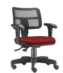 Cadeira Executiva Zip Tela Vermelha Frisokar