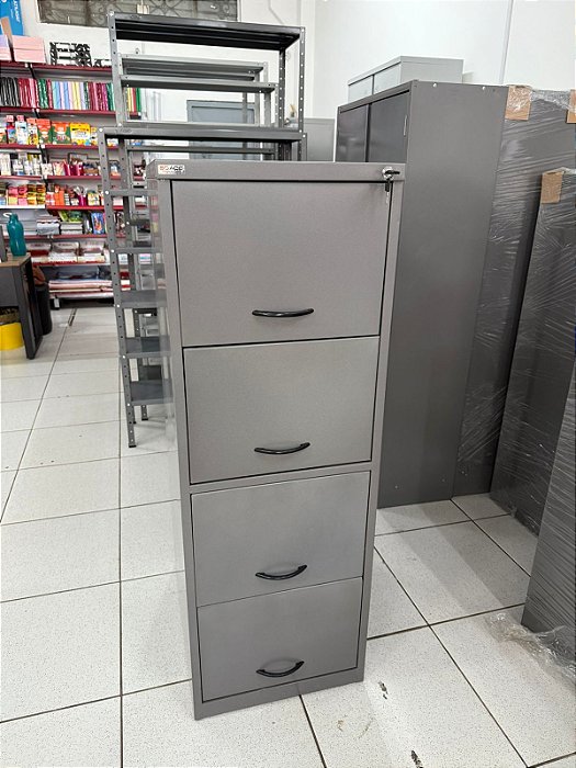 Arquivo montável e desmontável com 04 gavetas para pasta suspensa 1330X460X635mm