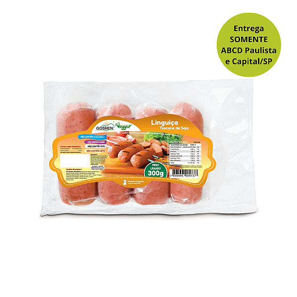 Linguiça Toscana de Soja Vegana 320g - Goshen
