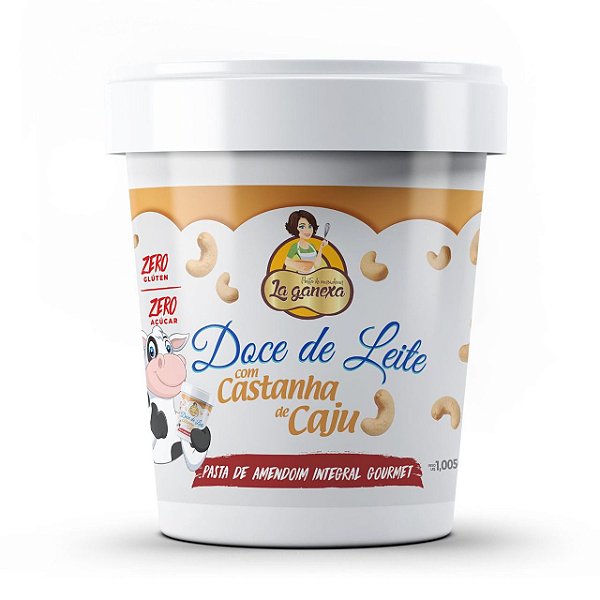 Pasta de Amendoim Doce de Leite com Castanha de Caju 450g - La Ganexa