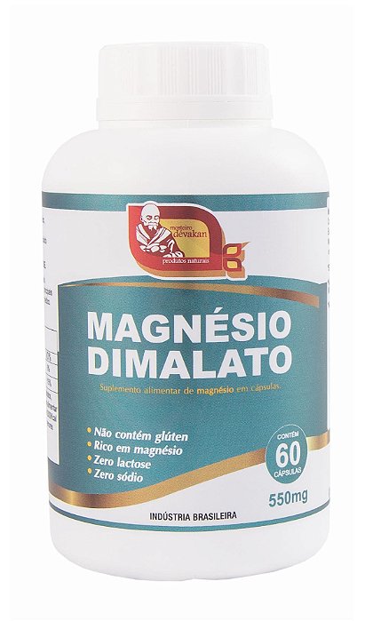 Magnésio Dimalato 60 cápsulas - Mosteiro Dévakan