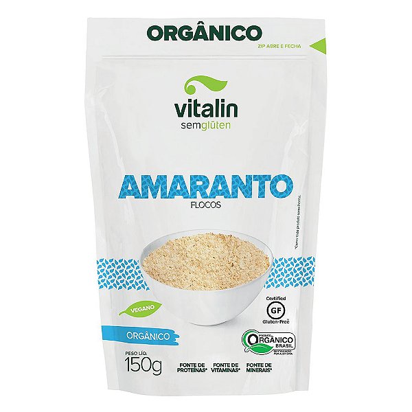 Amaranto em Flocos Integral Orgânico 150g - Vitalin