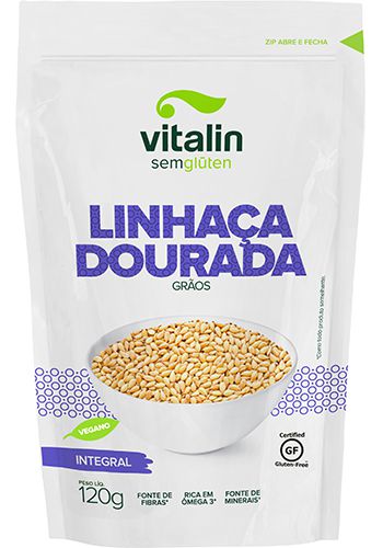 Semente de Linhaça Dourada Integral 120g - Vitalin