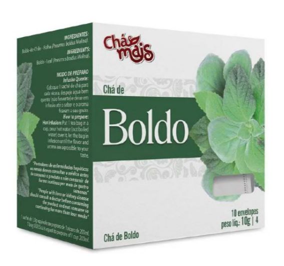 Chá de Boldo 10 sachês - Chá Mais