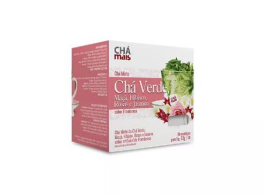 Chá Verde Misto Maçã, Hibisco, Rosas e Jasmim 10 sachês - Chá Mais