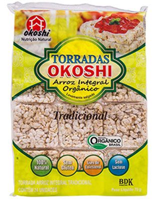 Torradas de Arroz Tradicional 75g - Okoshi