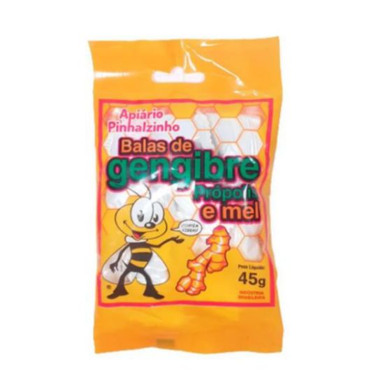 Balas de Gengibre, Própolis e Mel 45g - Apiário Pinhalzinho