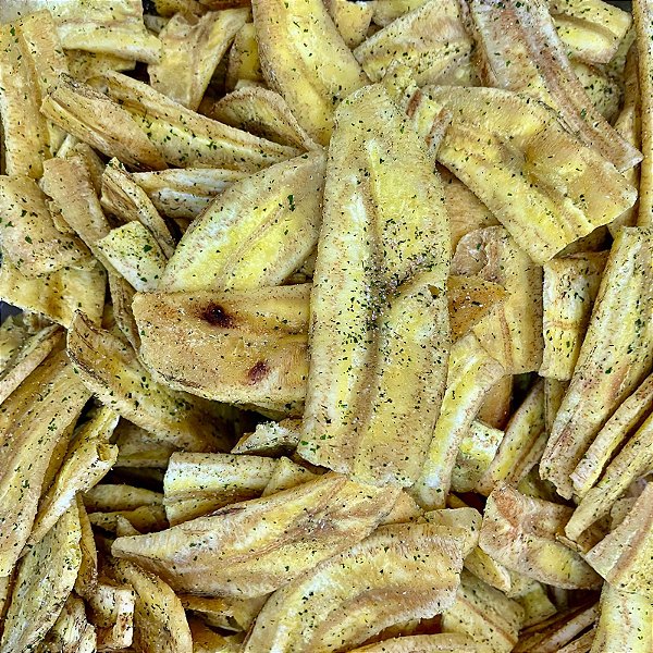 Chips de Banana Salgada com Salsa & Cebola