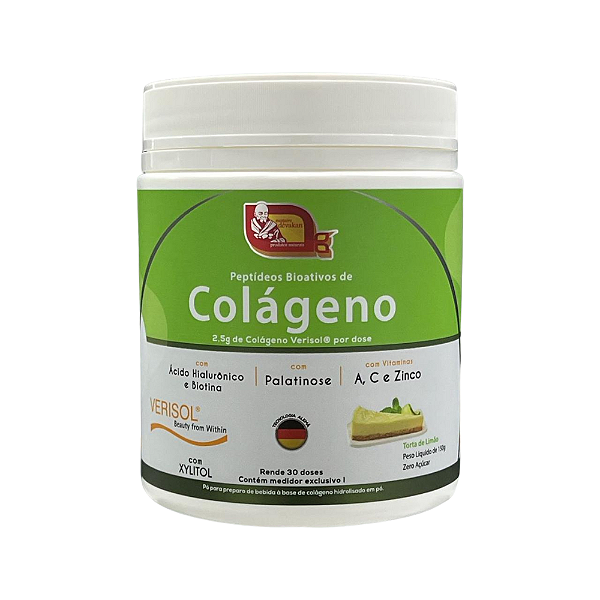 Colágeno Hidrolisado Verisol sabor Torta de Limão 300g - Mosteiro Dévakan