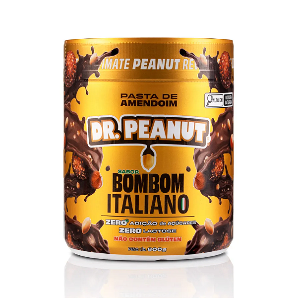 Pasta de Amendoim sabor Bombom Italiano com Whey Protein 600g - Dr. Peanut