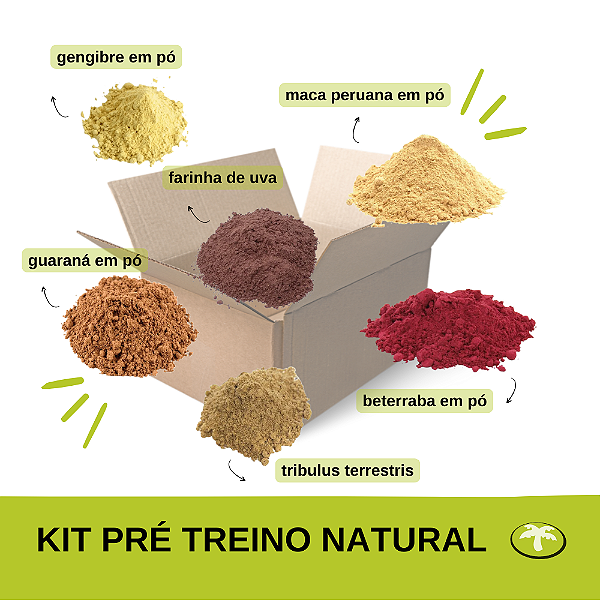 Kit Pré Treino Natural - 7 itens