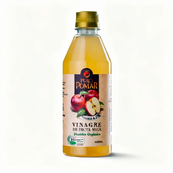Vinagre de Maçã Orgânico Puro Pomar - 400ml