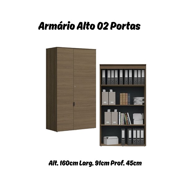 Armário Alto 2 Portas Ref. F210 - Linha Frame - Kappesberg