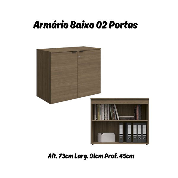 Armário Baixo 2 Portas Ref. F206 - Linha Frame - Kappesberg