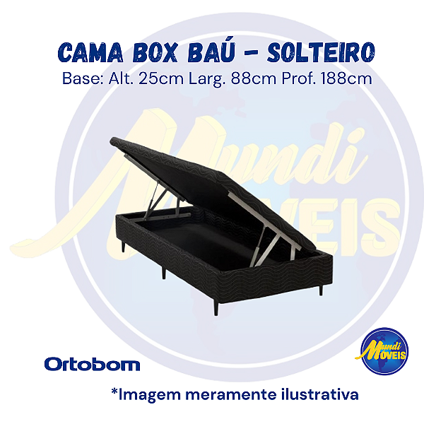 Base Baú 0,88 Solteiro - Ortobom
