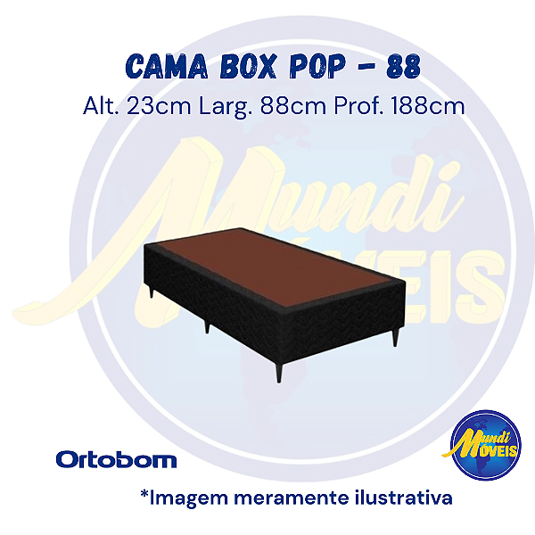 Cama Box Pop 88 (Solteiro) - Ortobom