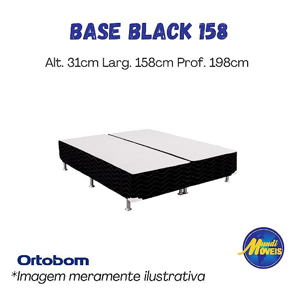 Cama Box Light Black 1,58 (Queen) - Ortobom