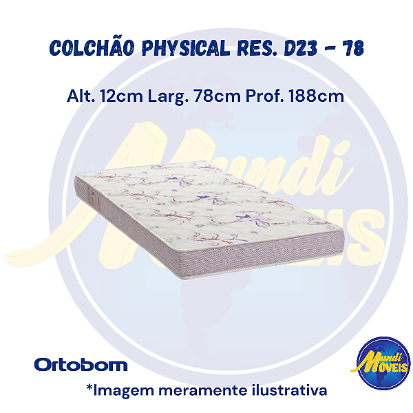 Colchão de Espuma D23 0,78 (Solteiro) - Ortobom