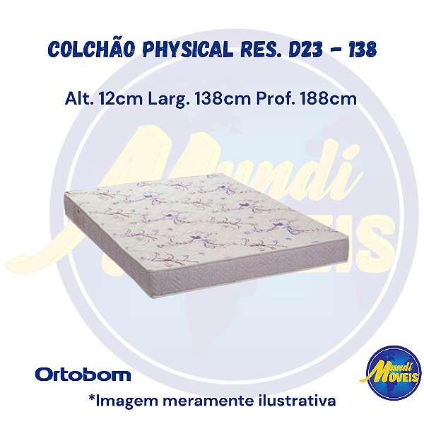 Colchão de Espuma D23 1,38 (Casal) - Ortobom